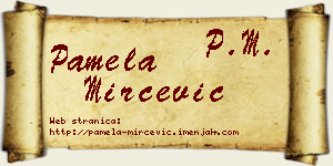 Pamela Mirčević vizit kartica